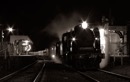 A Steamrail special from Bendigo pauses at the platform at Kyneton, June 13 2011
